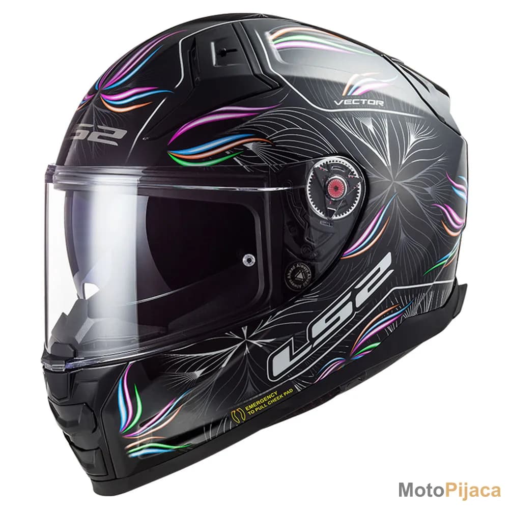 LS2 KACIGA FF811 VECTOR II TROPICAL BELO CRNA - DD MOTO