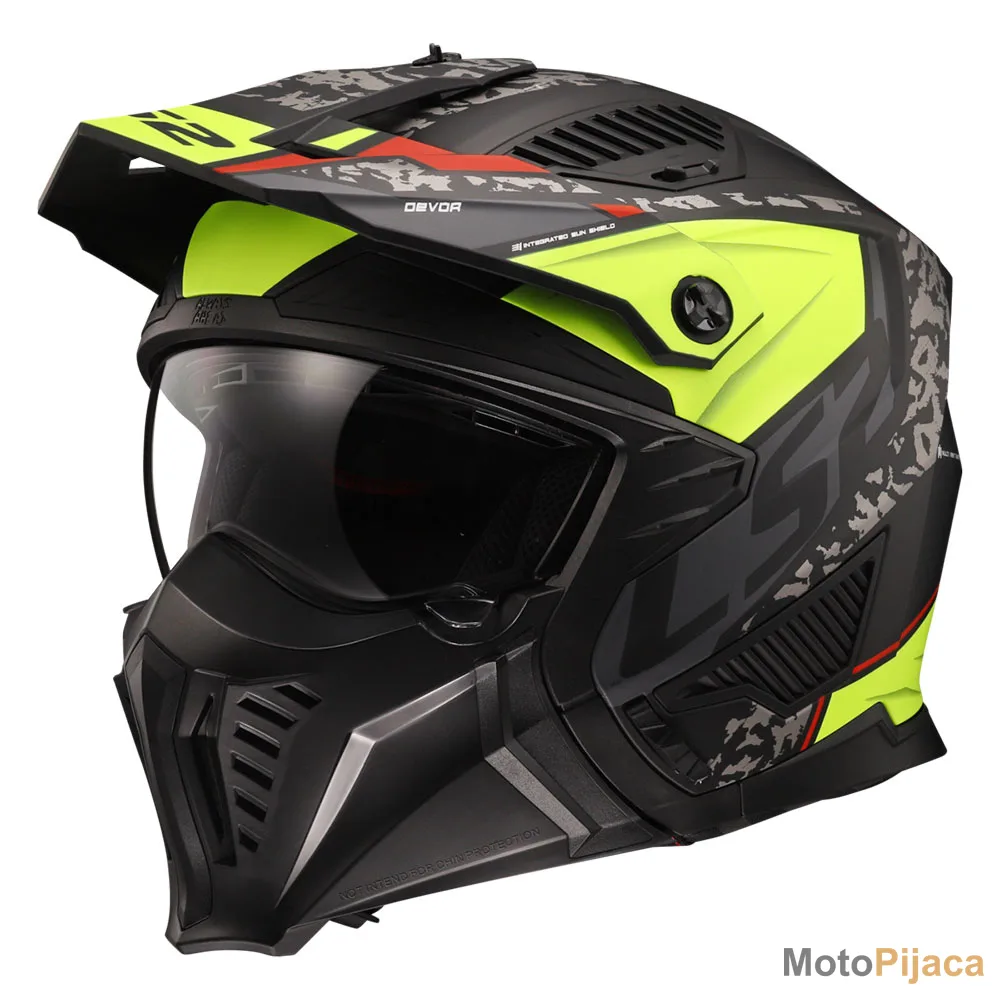 LS2 KACIGA JET OF606 DRIFTER DEVOR MAT CRNO ZUTA - DD MOTO