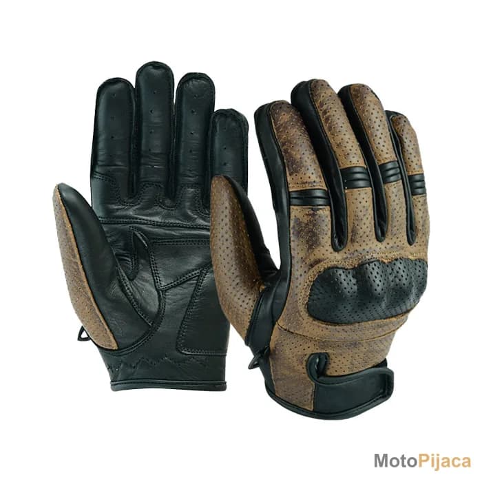 BOS KOZNE MOTO RUKAVICE 6034 BRAON - DD MOTO