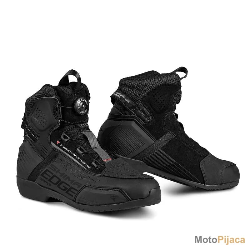 SHIMA MOTO PATIKE EDGE VENTED CRNE ZENSKE - DD MOTO