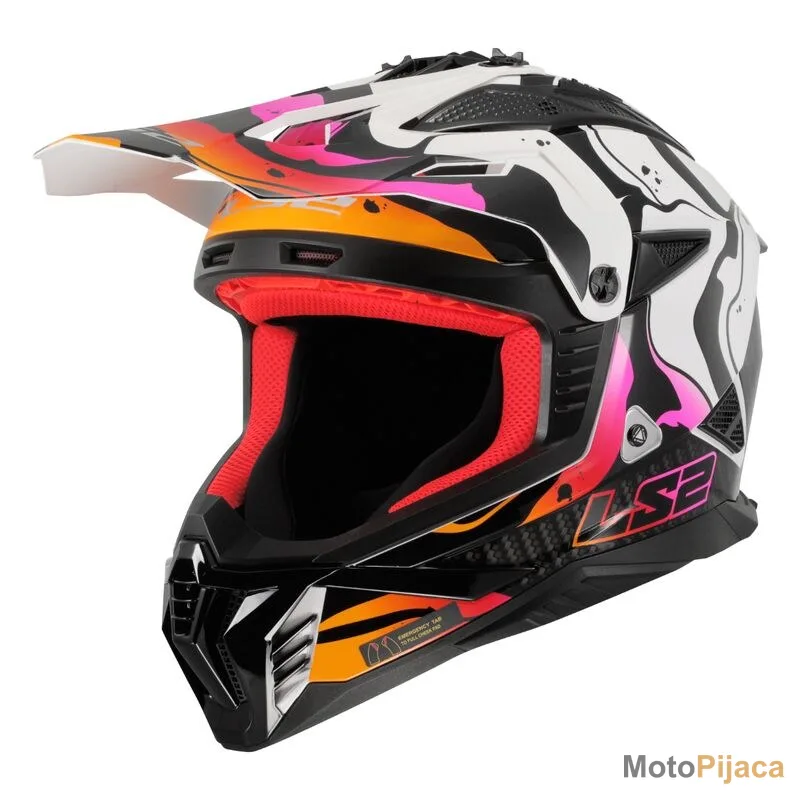 LS2 KACIGA CROSS MX708 FAST II WASH BELA - DD MOTO