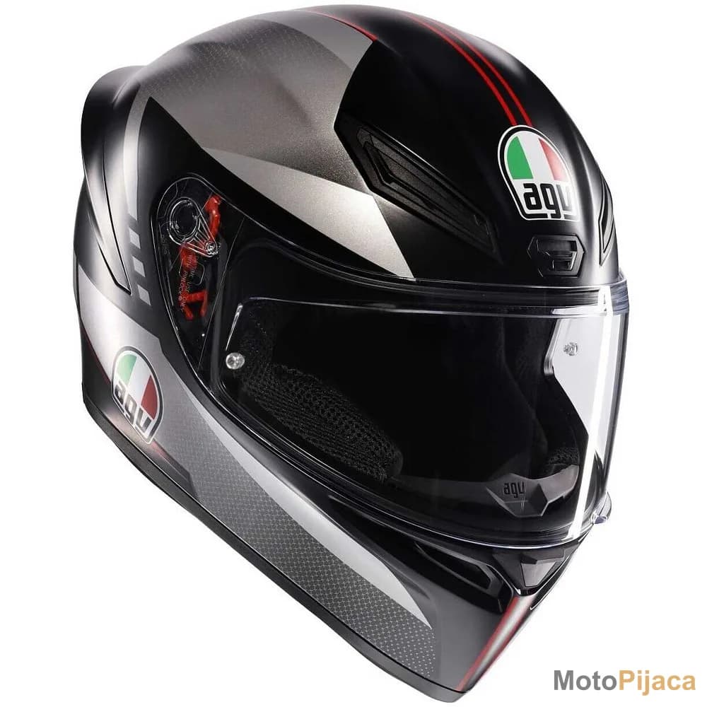 AGV K1 S KACIGA LAP CRNO SIVO CRVENA - DD MOTO