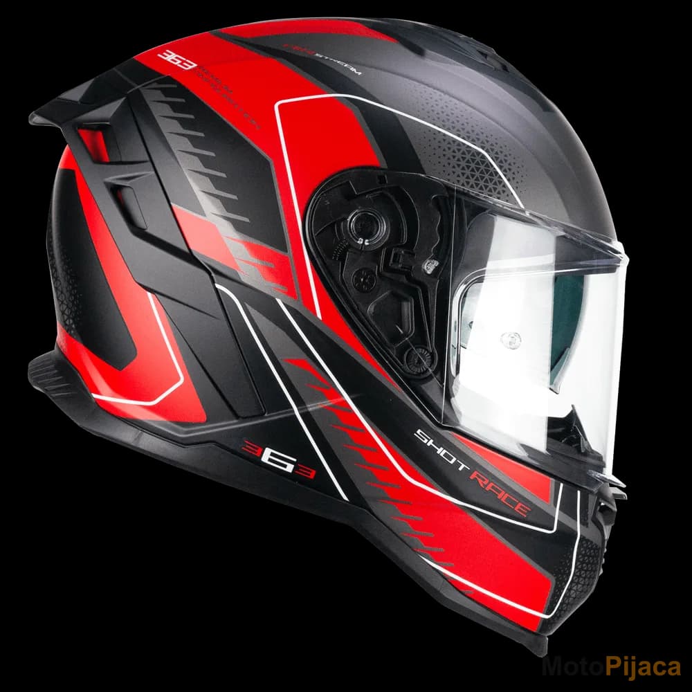 CGM KACIGA 363G SHOT RACE ALV-03 CRNO CRVENA - DD MOTO