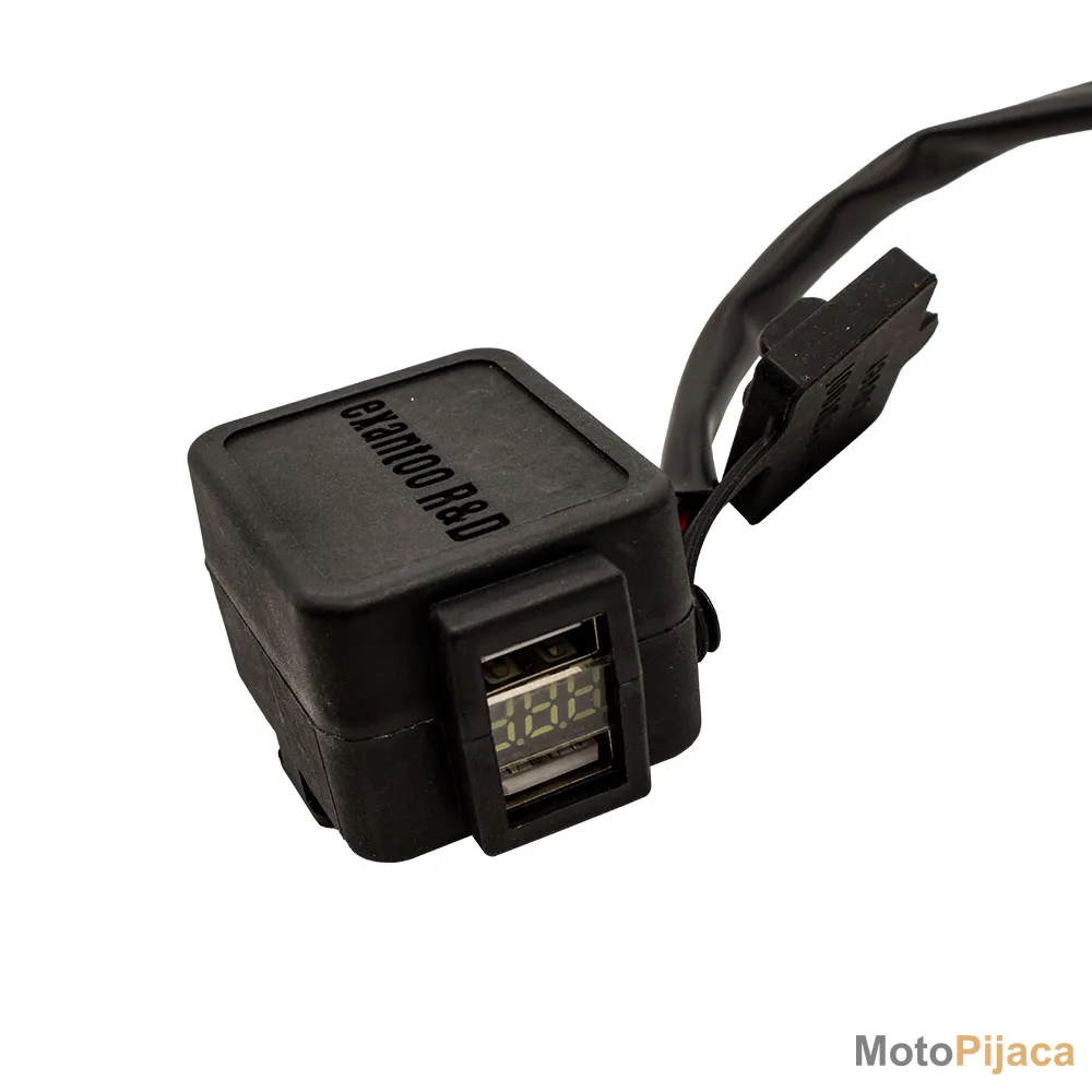 EXANTOO PUNJAC USB SA VOLTMETROM QE66 - DD MOTO