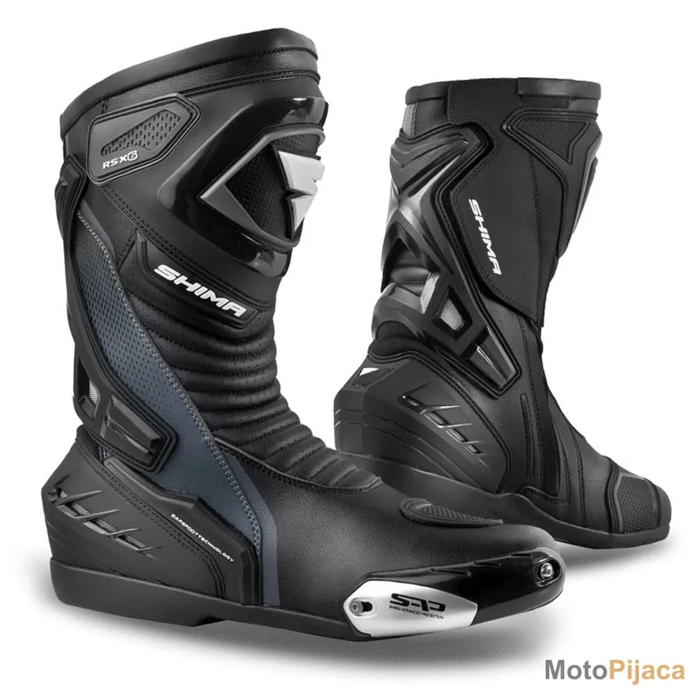 SHIMA KOZNE MOTO CIZME RSX-6 MUSKE CRNE - DD MOTO