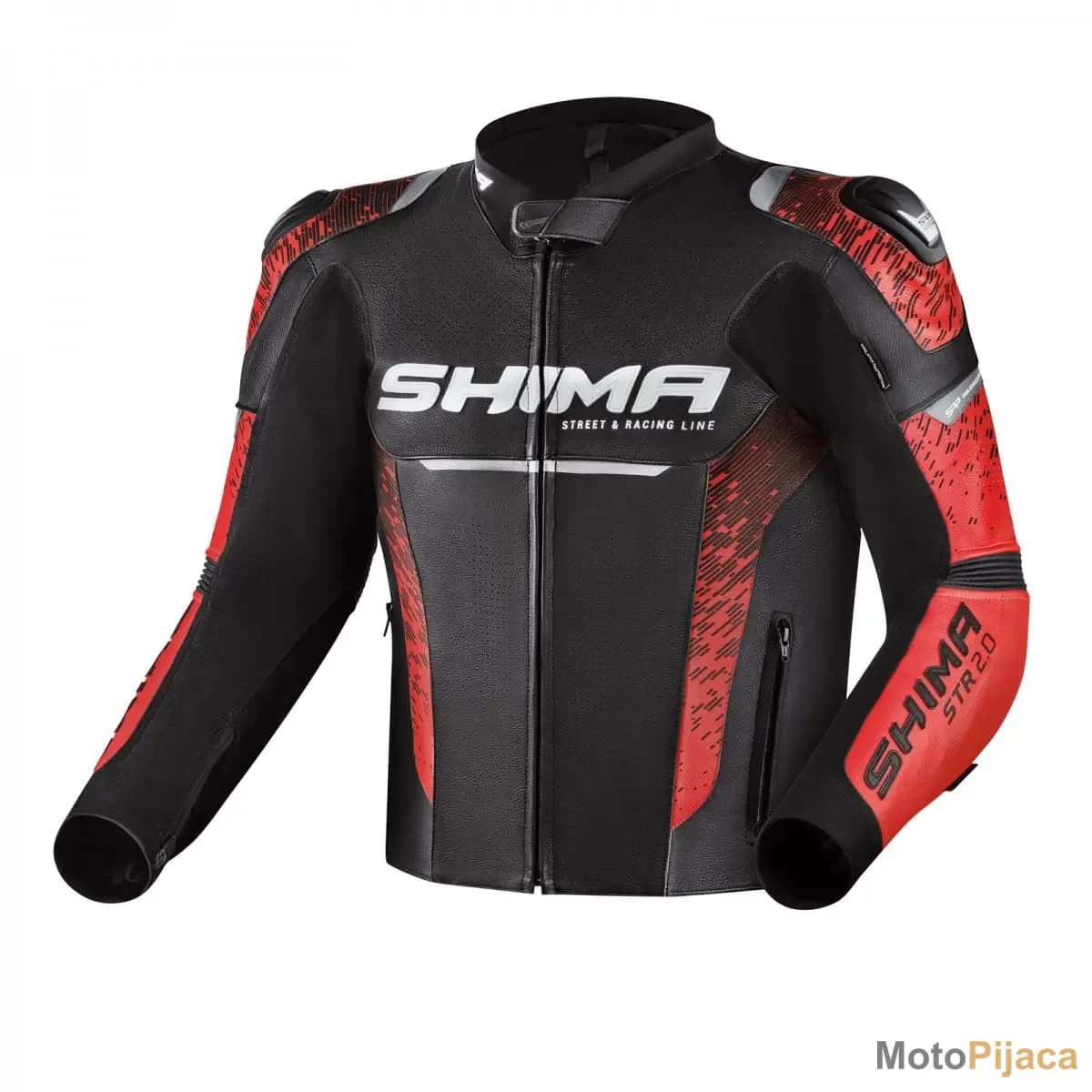 SHIMA STR 2.0 MUSKA KOZNA JAKNA CRVENA - DD MOTO