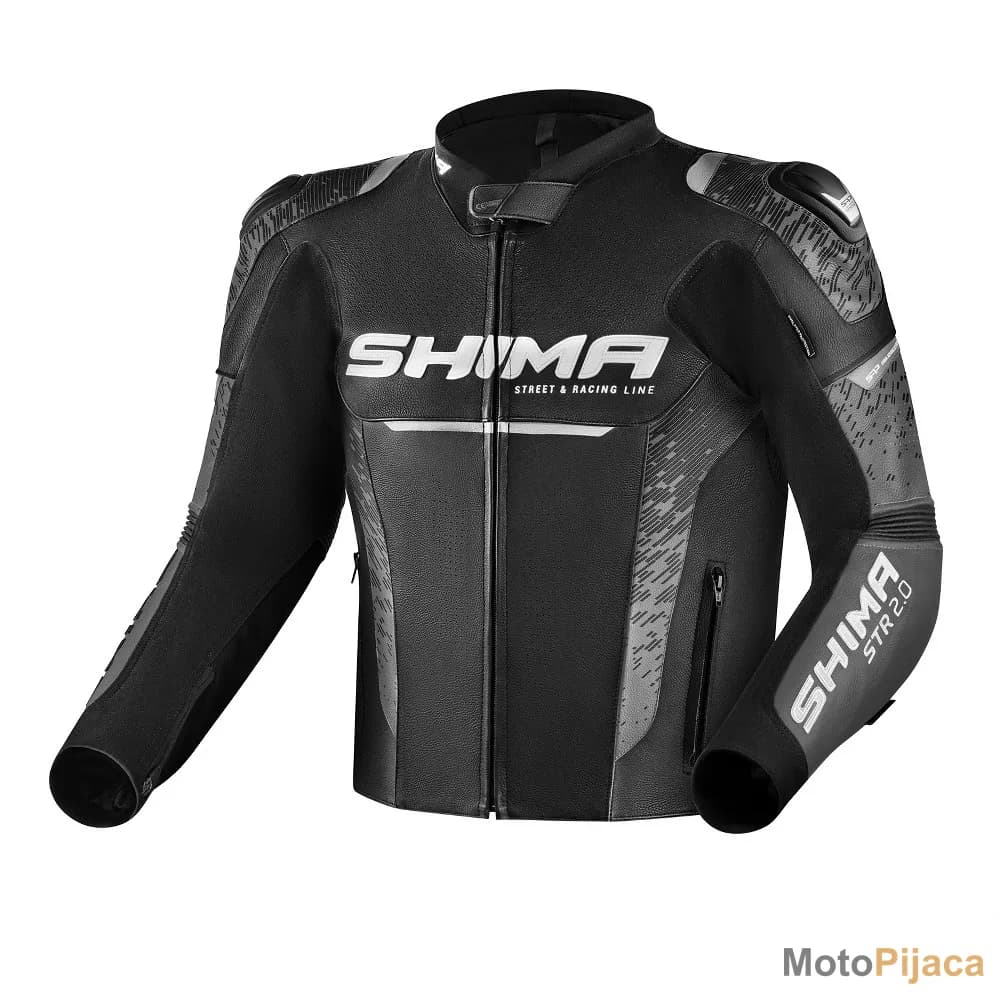 SHIMA STR 2.0 MUSKA KOZNA JAKNA CRNA - DD MOTO