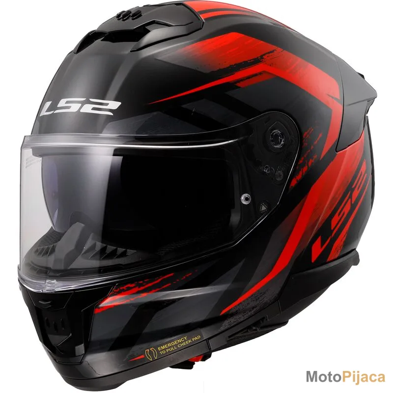 LS2 KACIGA FF808 STREAM II FURY CRNO CRVENA - DD MOTO