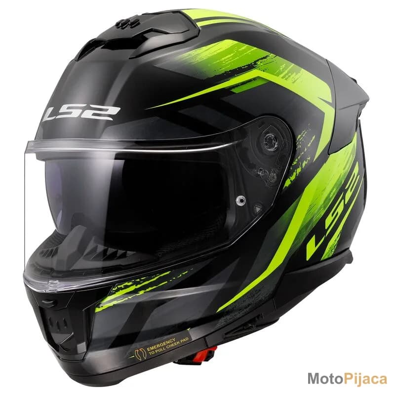 LS2 KACIGA FF808 STREAM II FURY CRNO ZUTA - DD MOTO