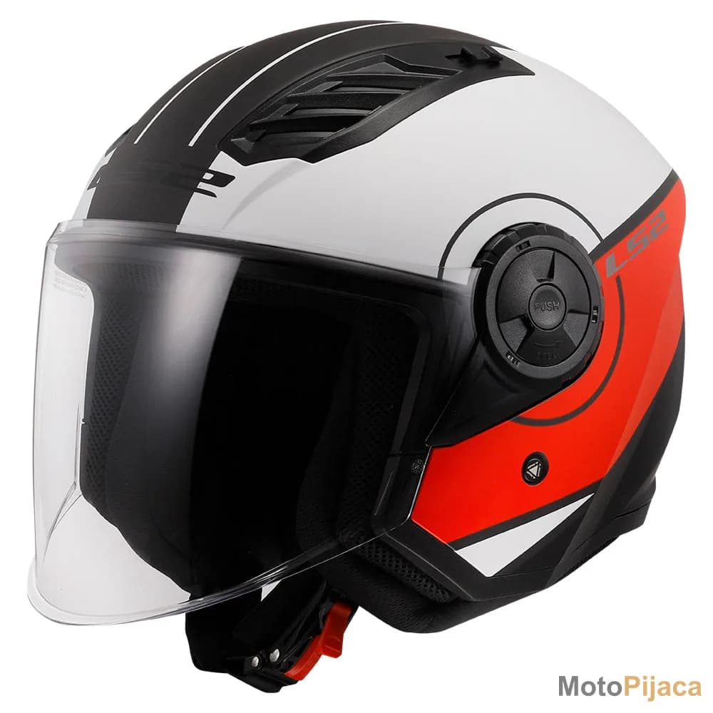 LS2 KACIGA JET OF616 AIRFLOW II COVER BELO CRVENA - DD MOTO